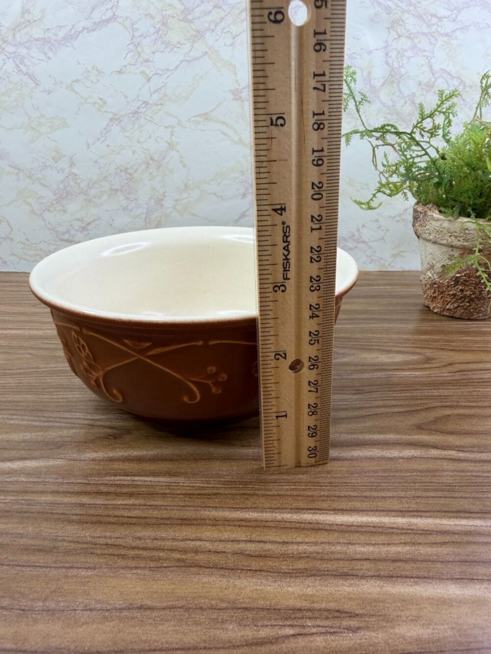 Set of 4 Pfaltzgraff Mission Flower Vine Scroll Brown Floral 6" Cereal Soup Bowl - Picture 9 of 10